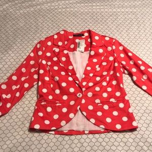 Polka dot blazer
